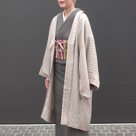 薄羽織「タックプリーツ」ベージュ(紋なし）