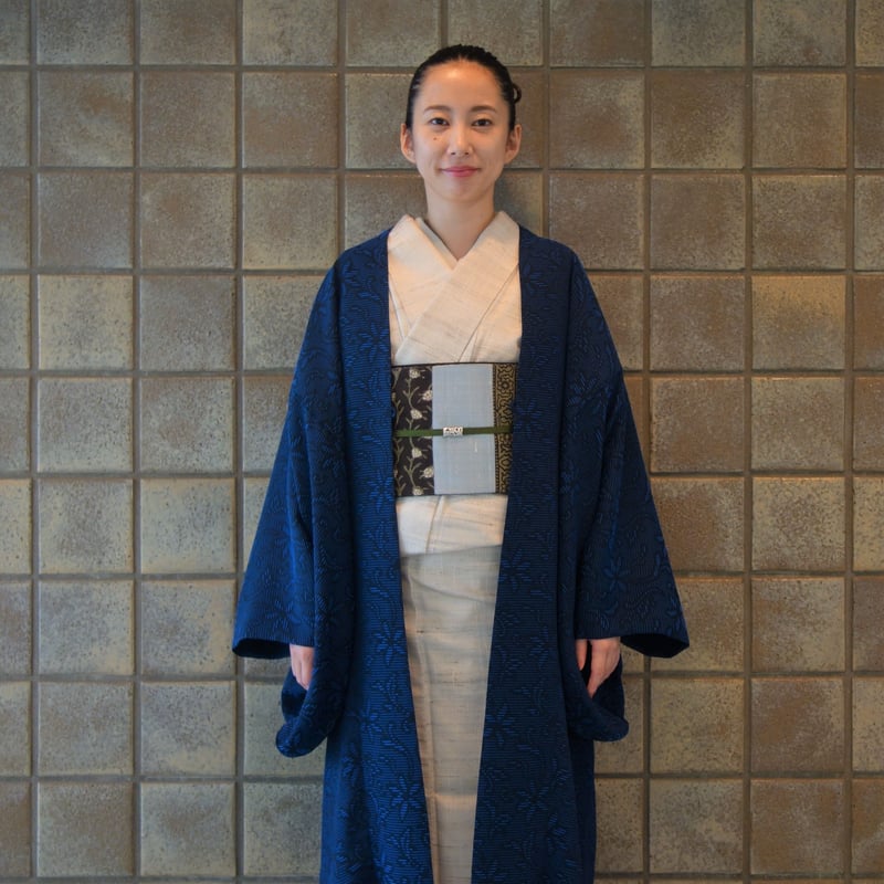 変り羽織(単衣)「ステッチジャガード/紺」 | 着物ショップKosode 変り羽織(単衣)「ステッチジャガード/紺」 | 着物ショップKosode