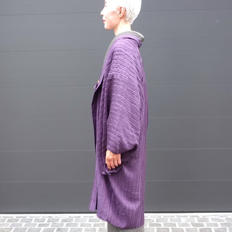 薄羽織「タックプリーツ」ムラサキ(紋なし）