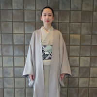 袷変わり羽織「シャギージャガード／ベージュ」