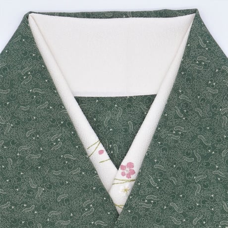刺繍半衿「梅松葉」