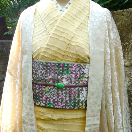 半巾帯「花霞」