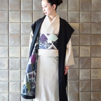 袖なし羽織「シャギージャガード／クロ」