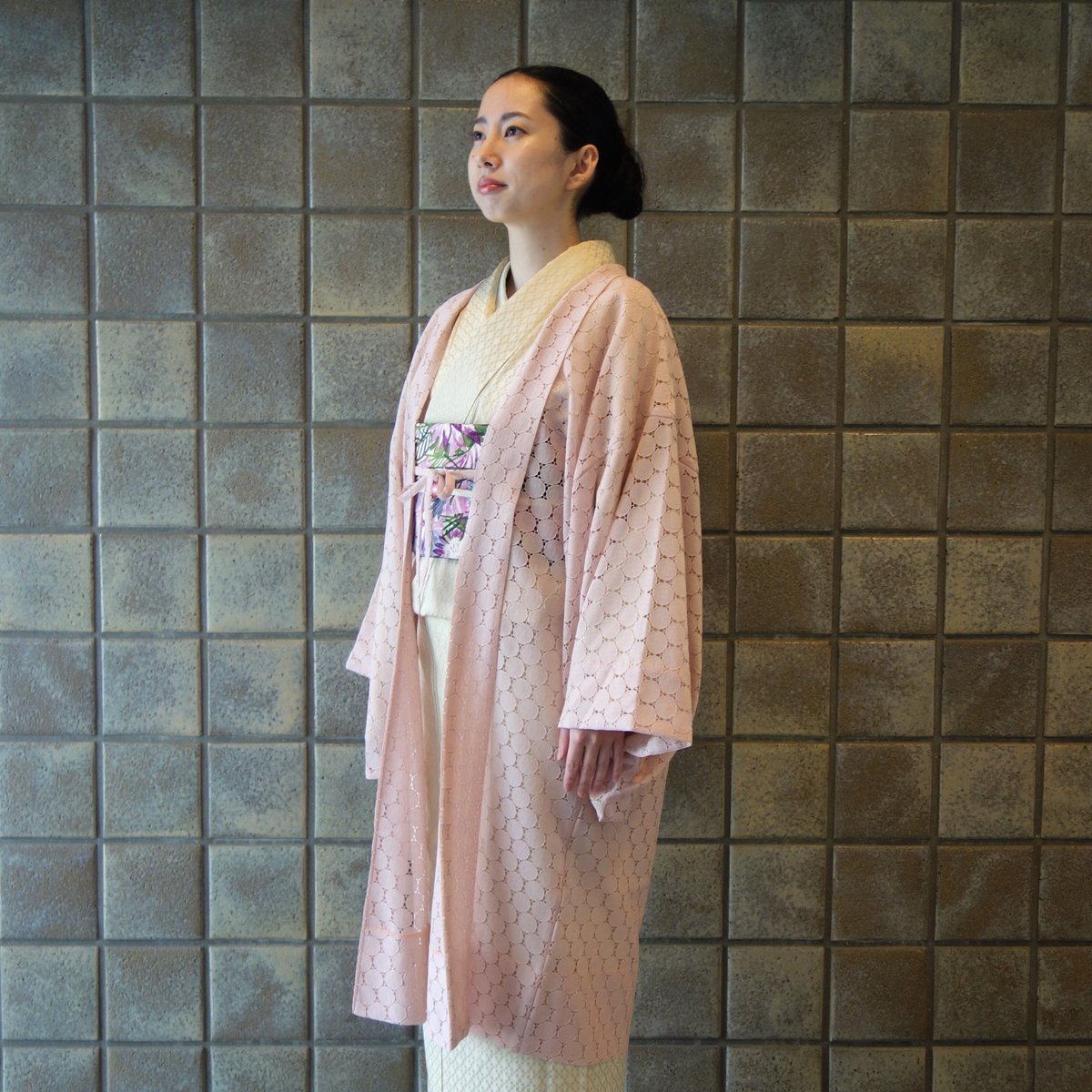 薄羽織「ラッセルレース／ピンク」 | 着物ショップKosode