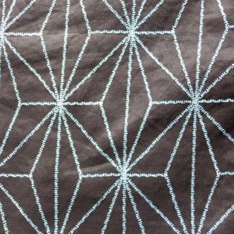 麻きもの「麻の葉刺繍／茶」