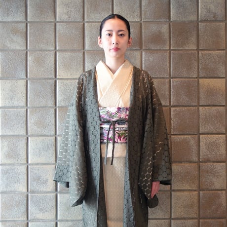 薄羽織「ラッセルレース／カーキ」
