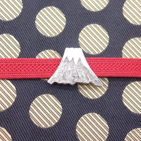 帯留「銀細工／富士山」