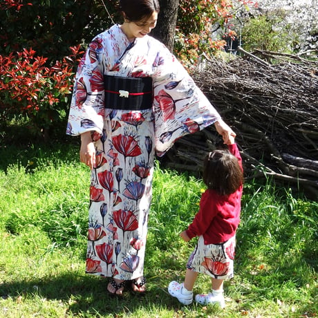 麻着物「蓮の花」