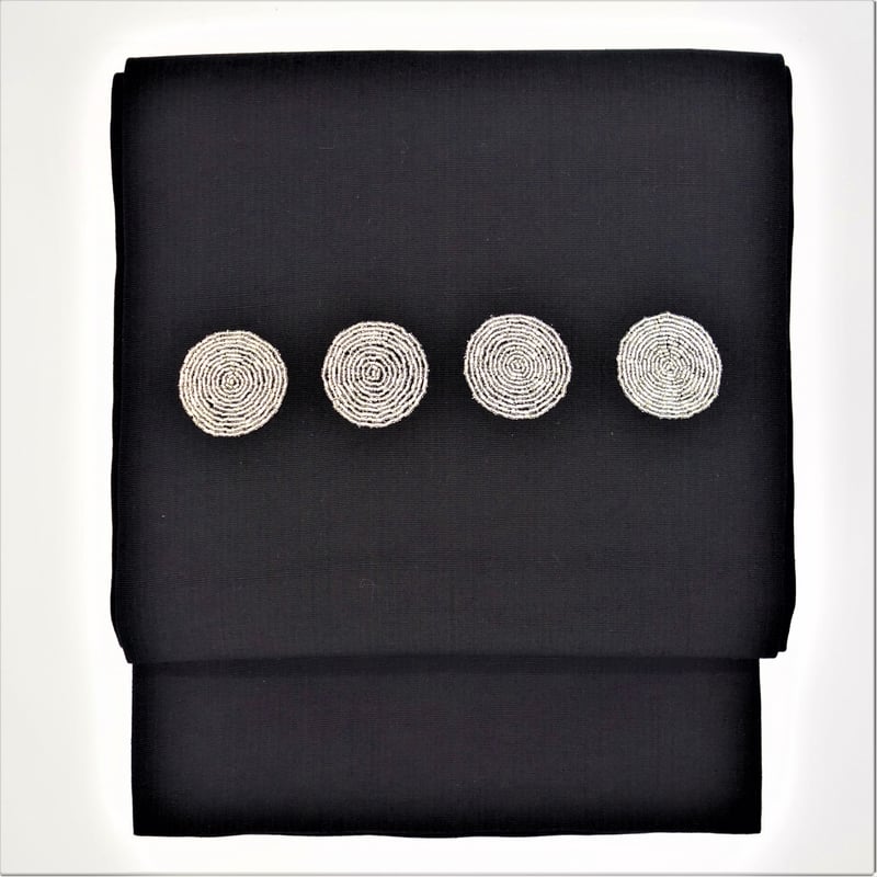 ビーズ刺繍 ジャケット スパンコール 美品 絹 シルク100% 黒 C1718