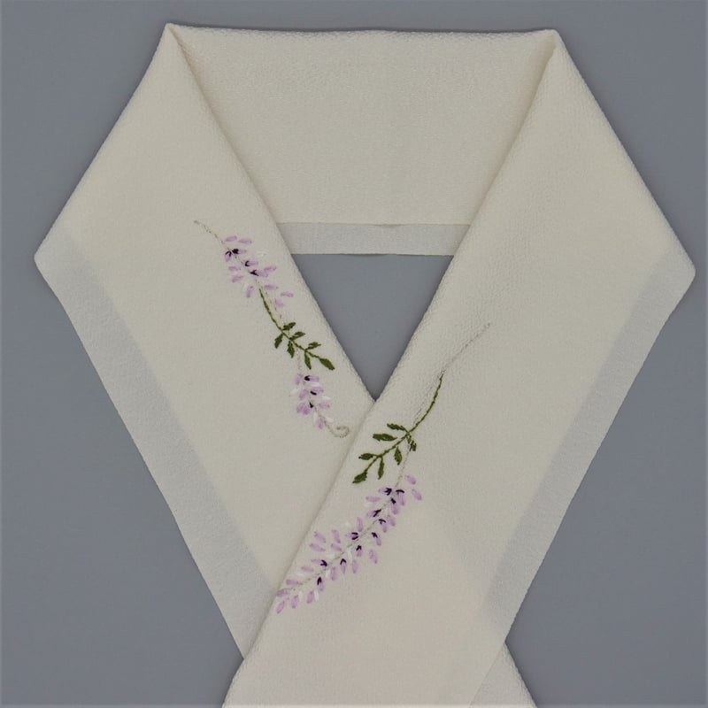 刺繍半衿「藤の花」 | 着物ショップKosode