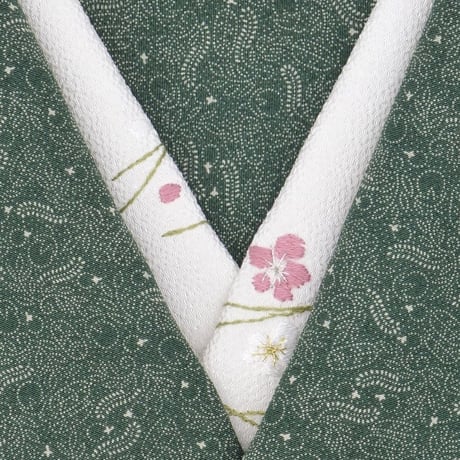 刺繍半衿「梅松葉」