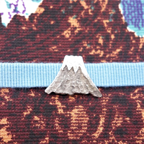 帯留「銀細工／富士山」