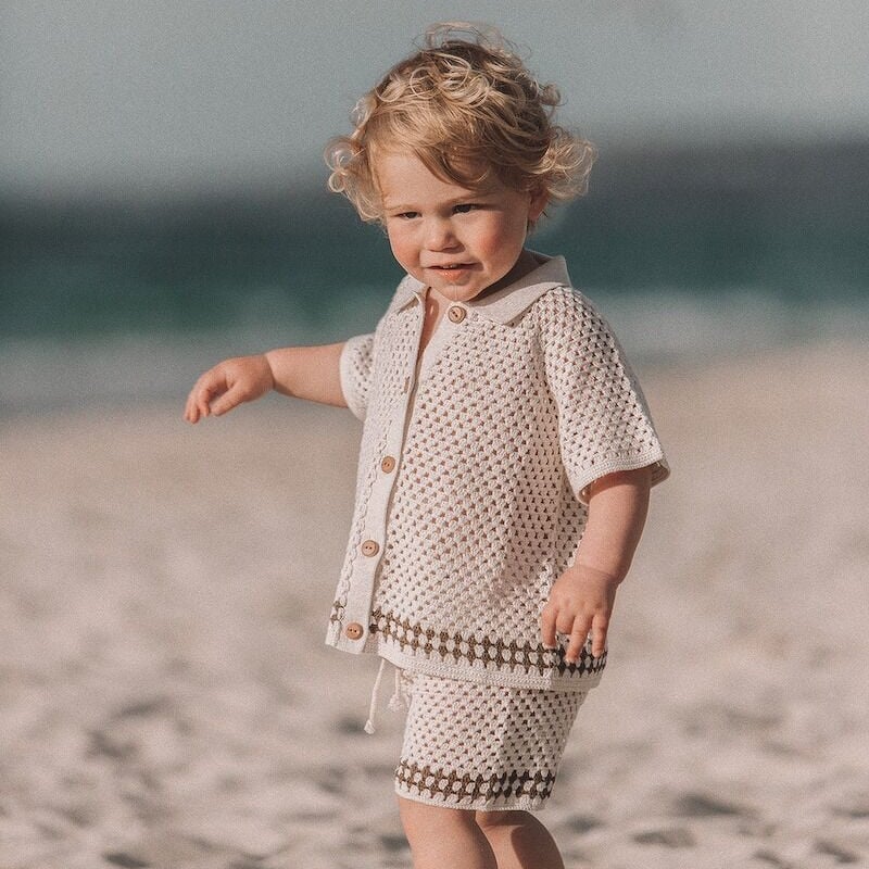 grown Hand Crochet Shirt ・Pants サイズ4 新品 grown Hand Crochet Shirt ・Pants サイズ4 新品