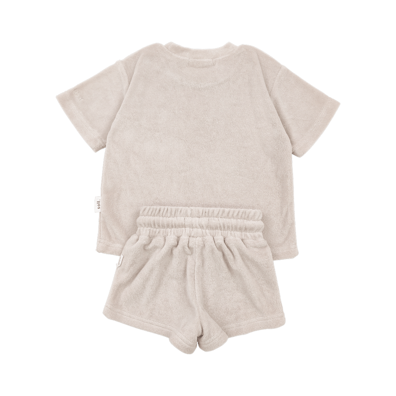 soll. the label Kids Terry Towel Logo Set - Oat 