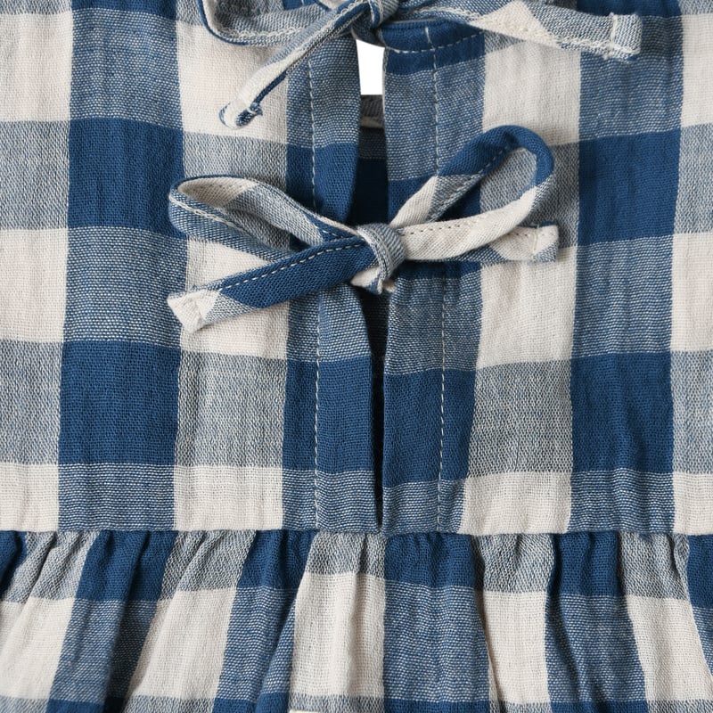 ワンピース organic zoo Blue Gingham Bella Dress organic zoo Blue Gingham Bella Dress