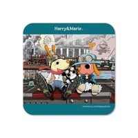 Harry&Marie　ウッドコースター_スチームパンク_BLUE(青)