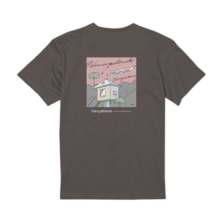 【KIDS（小柄な女性）サイズ】Harry's house【チャコール】Tシャツ