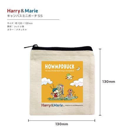 Harry&Marie　キャンバスミニポーチ_Artist Harry