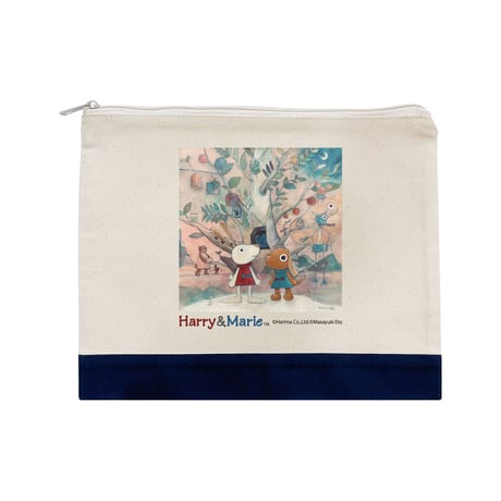 Harry&Marie　キャンバスポーチLサイズ_ホーンプバック