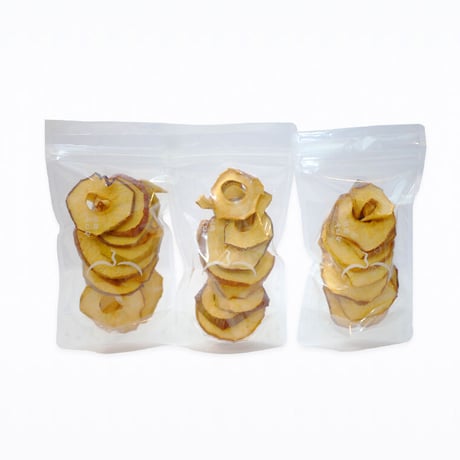 【送料無料】無砂糖・無添加 厚切りりんご（各50g） 3袋セット