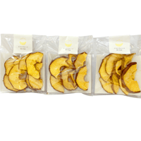 【送料無料】小袋タイプ　無砂糖・無添加 厚切りりんご（各25g） 3袋セット