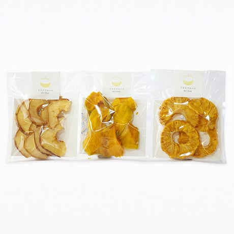 【送料無料】小袋タイプ　パイン・マンゴー・厚切りりんごの3種セット