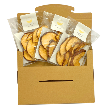 【送料無料】小袋タイプ　無砂糖・無添加 厚切りりんご（各25g） 3袋セット