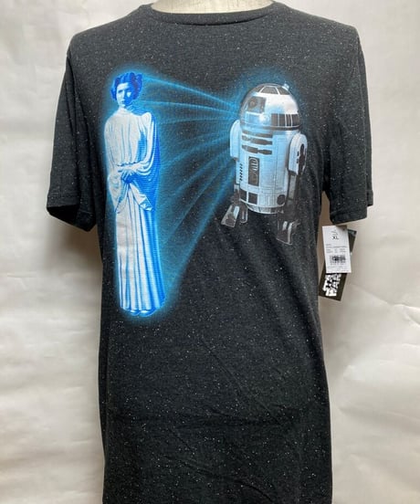 店主コレクション放出品　大人気柄　Ｒ２Ｄ２＆ホログラフィックレイア Ｔシャツ