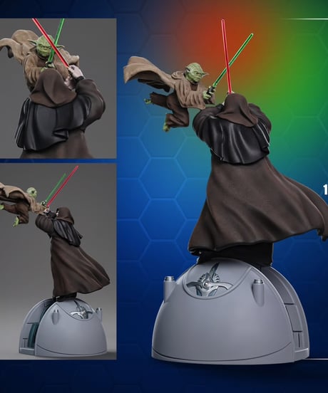 １０スケールスタチュウ　シリーズ　2024 CCXP 会場限定品　EP3 ROTS マスターヨーダ vs ダースシディアス