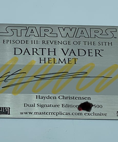 EP3 ROTS 1/1 レプリカヘルメット　ダースベイダーDSE版　ヘイデンクリステンセン　予備プラーク