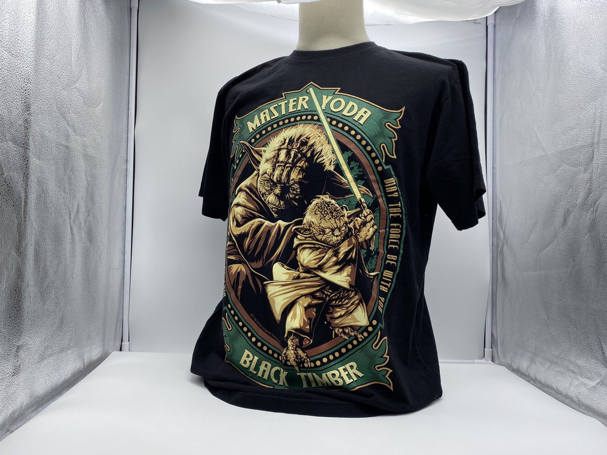レア品 海外 Disney Parks Yoda ヨーダ Tシャツ Mサイズ 新品】Tシャツ 黒 M~Lサイズ スターウォーズSTARWARS ヨーダYODA