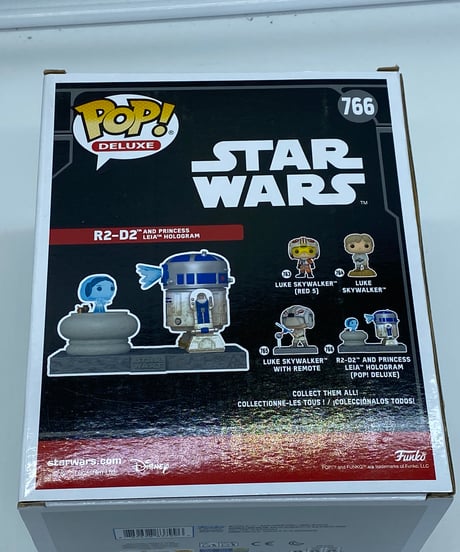 ファンコポップシリーズ　DX版　R2-D2 ウィズ　プリンセスレイア　ホログラム