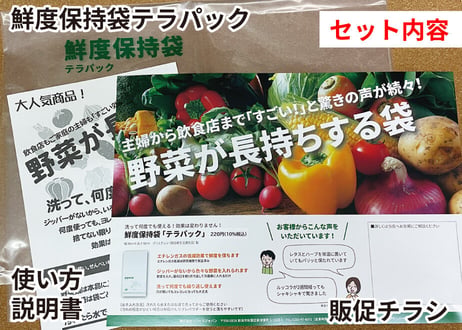 鮮度保持袋テラパック100枚セット【ご挨拶等にすぐ使える販促チラシ付き】