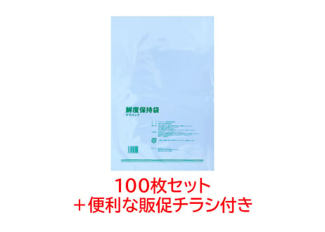 鮮度保持袋テラパック100枚セット【ご挨拶等にすぐ使える販促チラシ付き】