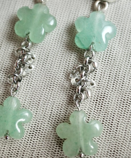Retro flower pierce/earring