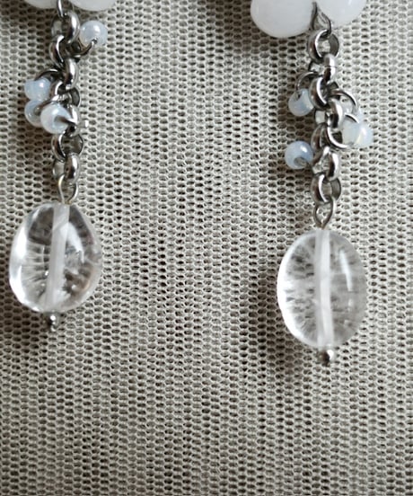 Retro flower pierce/earring