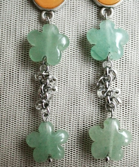 Retro flower pierce/earring