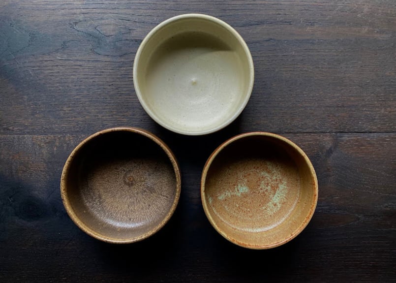 Malo Atelier 3個ローボウル器皿鉢茶碗オブジェ作家