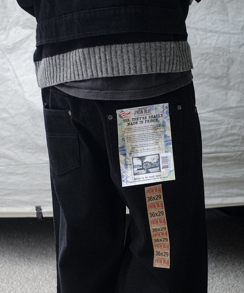 【ワンウォッシュ】PRISON BLUES 米国製 ヘビーデニム W36L32 Prison Blues Relaxed Fit Jeans | DAMAGEDONE 2nd