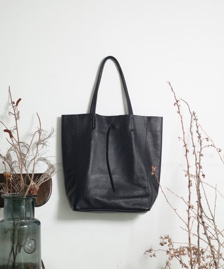 MARLON FIRENZE Calf Leather Shopper Bag - Nero
