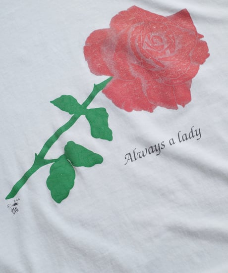 90's Flower Design T-Shirts -2 Made in USA