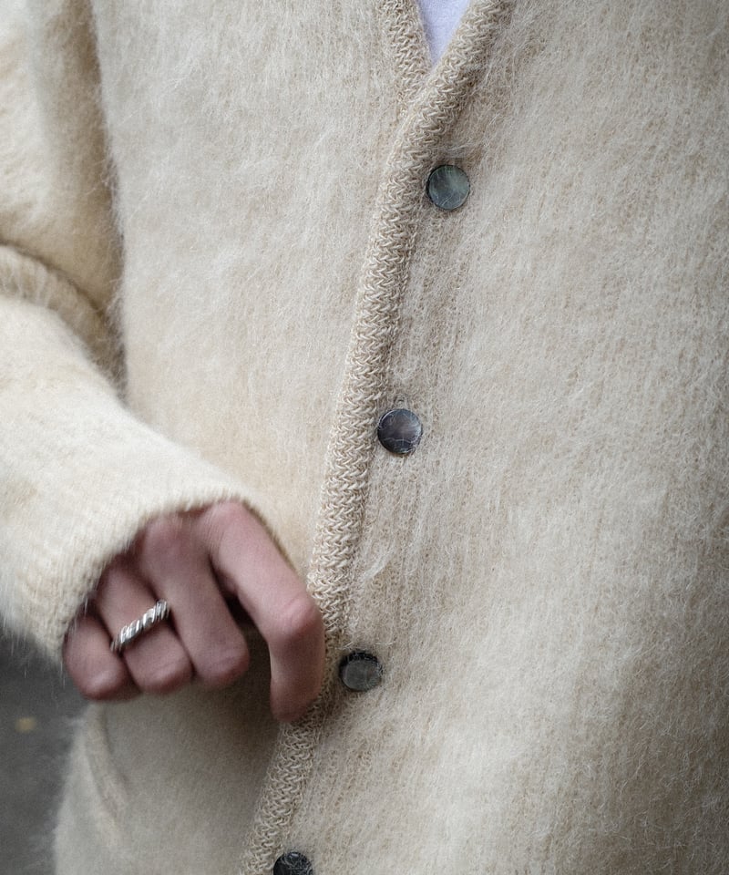 A.R.P. Shaggy Man™️ Mohair Cardigan W/Pocket Na