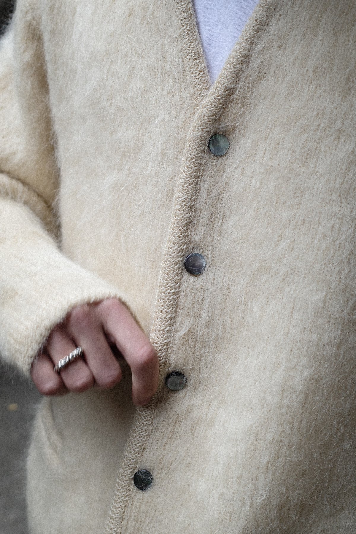 A.R.P® Shaggy Man™ Mohair Cardigan A.R.P. Shaggy Man™️ Mohair Cardigan W/Pocket Na