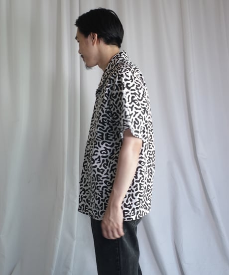 Korean Army Dalmatian Camo S/S Open Collar Shirts -3