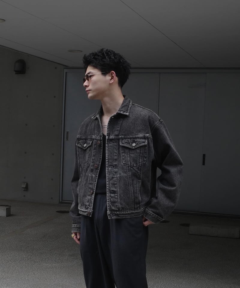   デニムジャケット ブラック damage done GAP 先染めBlack Tracker Jacket | DAMAGEDONE 2nd