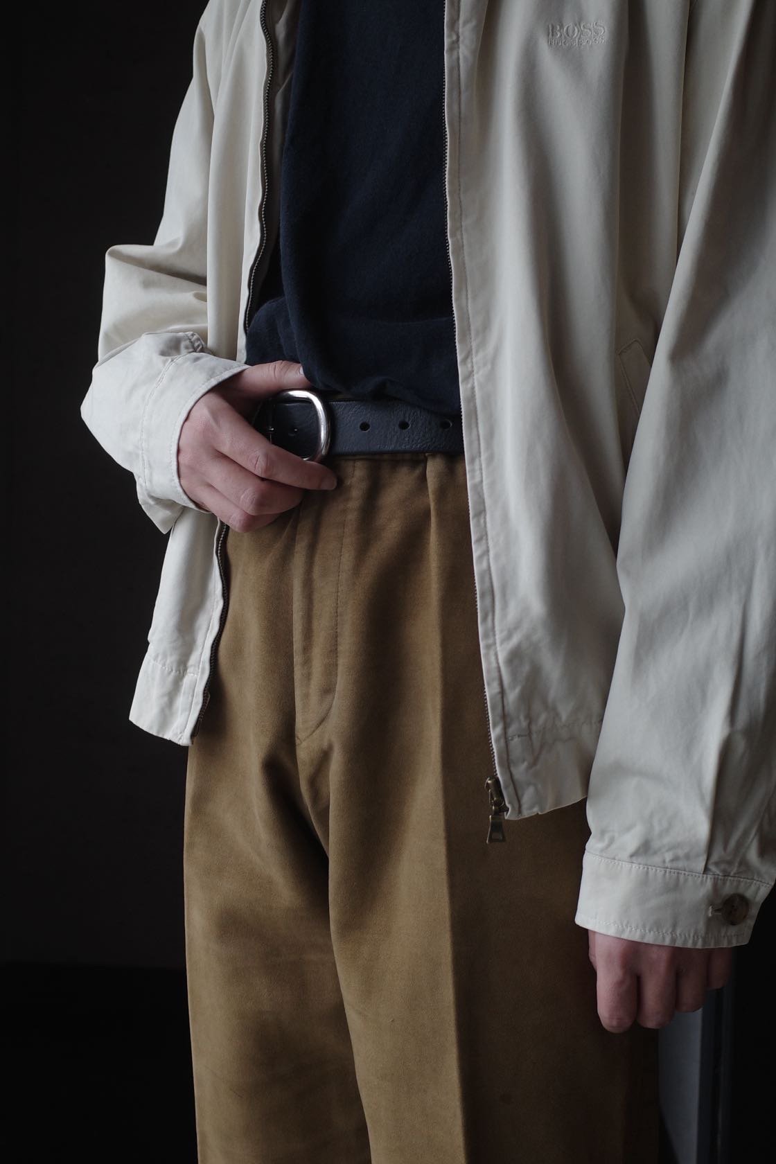 90s EMPORIO ARMANI モールスキン ギミックパンツ　アーカイブ 90-00s Emporio Armani Moleskin Trousers 