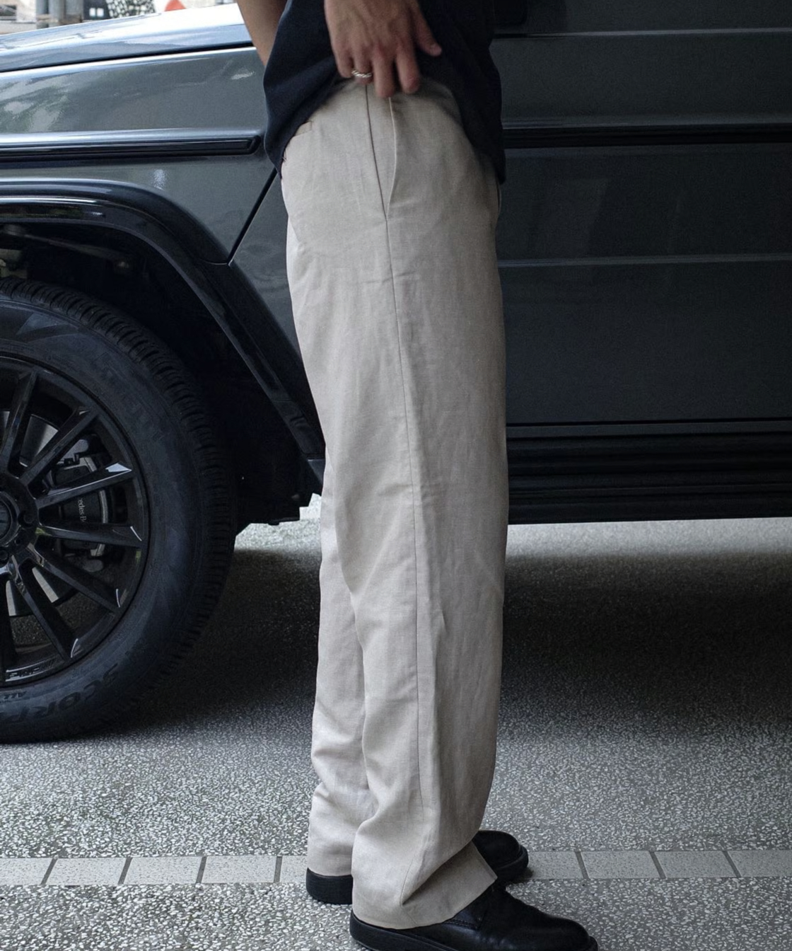 【送料無料】Cubavera リネンスラックスパンツ キューバベラ Cubavera Linen Brend Draw String Pants | DAMAGE