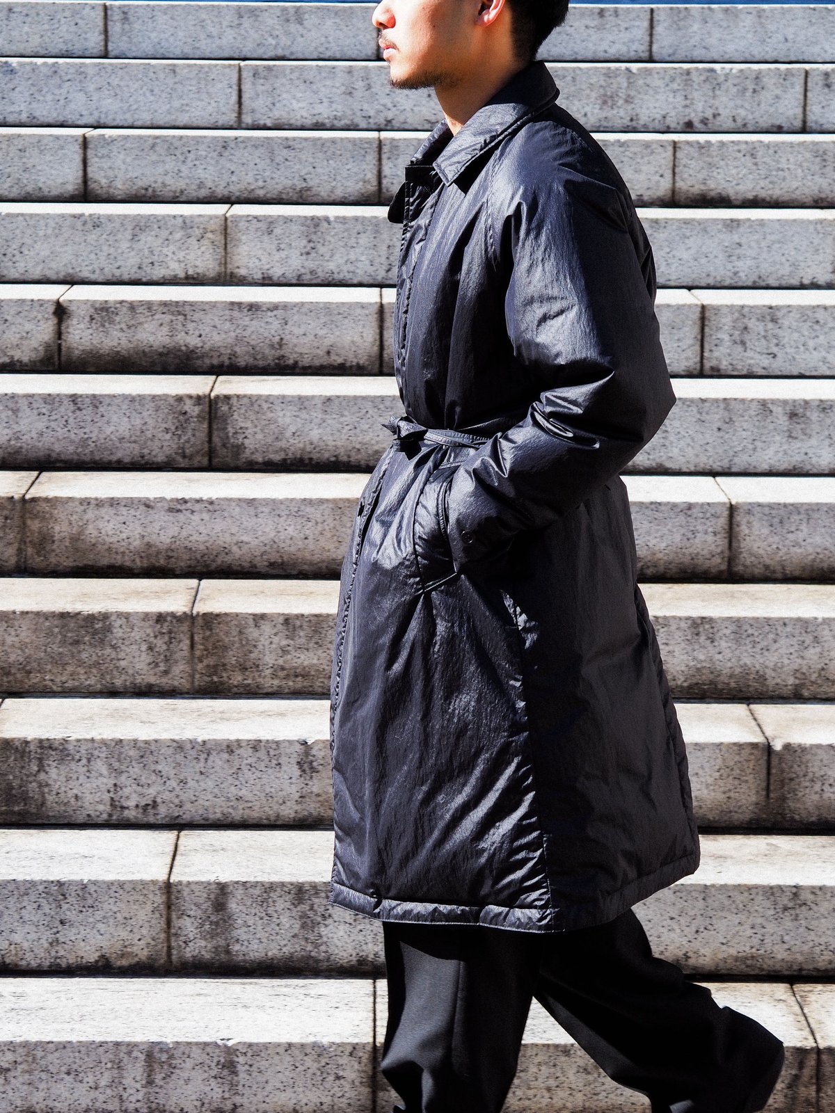 Porter Classic Sheen Nylon Bal Collar Down Coat Porter Classic Sheen Nylon Bal Collar Down Coat