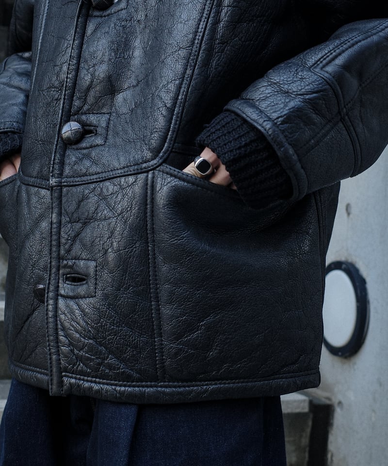 Vintage Black Mouton Jacket -8 | DAMAGEDONE 2nd