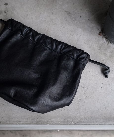 ”Made in ASAKUSA” LEATHER PERSONAL EFFECT POUCH -BLACK-